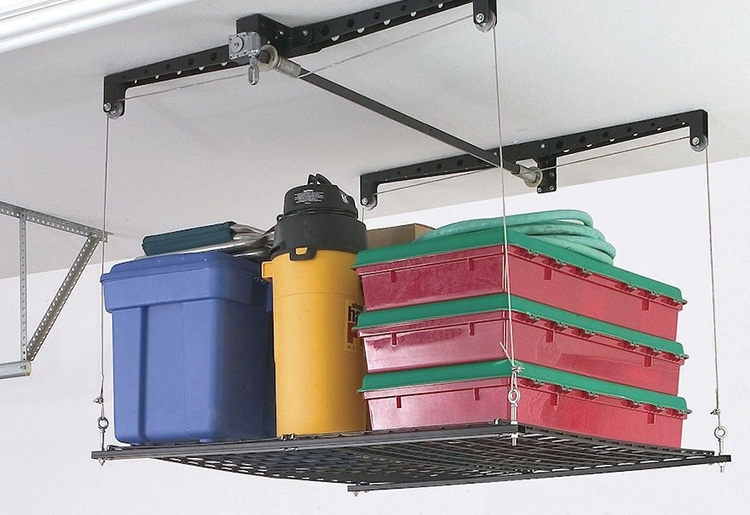 adjustable overhead storage rack