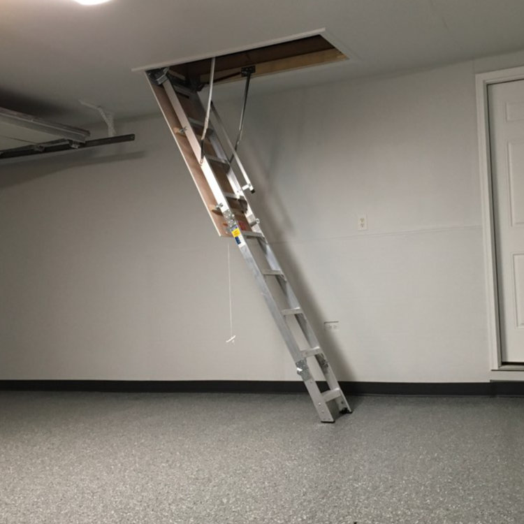 Attic Ladder Garage Installation and Organization Solutions